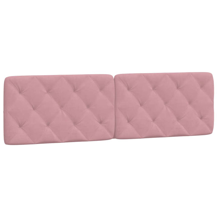 sengeramme med LED uden madras 180x200 cm velour pink