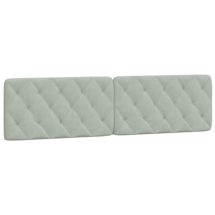sengeramme med LED uden madras 200x200 cm velour lysegrå