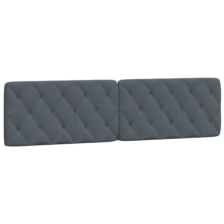 sengeramme med LED uden madras 200x200 cm velour mørkegrå