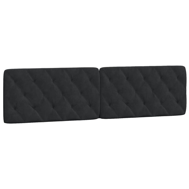 sengeramme med LED uden madras 200x200 cm velour sort