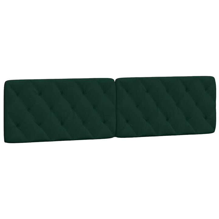 sengeramme med LED uden madras 200x200 cm velour mørkegrøn