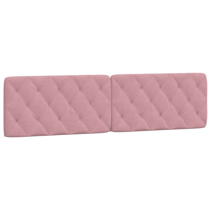 sengeramme med LED uden madras 200x200 cm velour lyserød