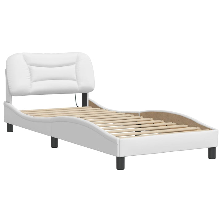 sengeramme med LED uden madras Hvar 90x190 cm hvid