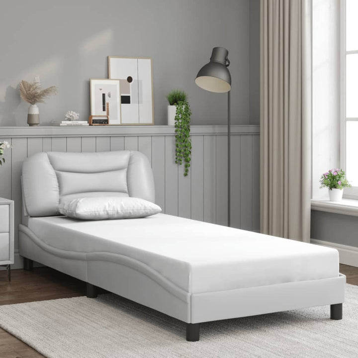 sengeramme med LED uden madras Hvar 90x190 cm hvid