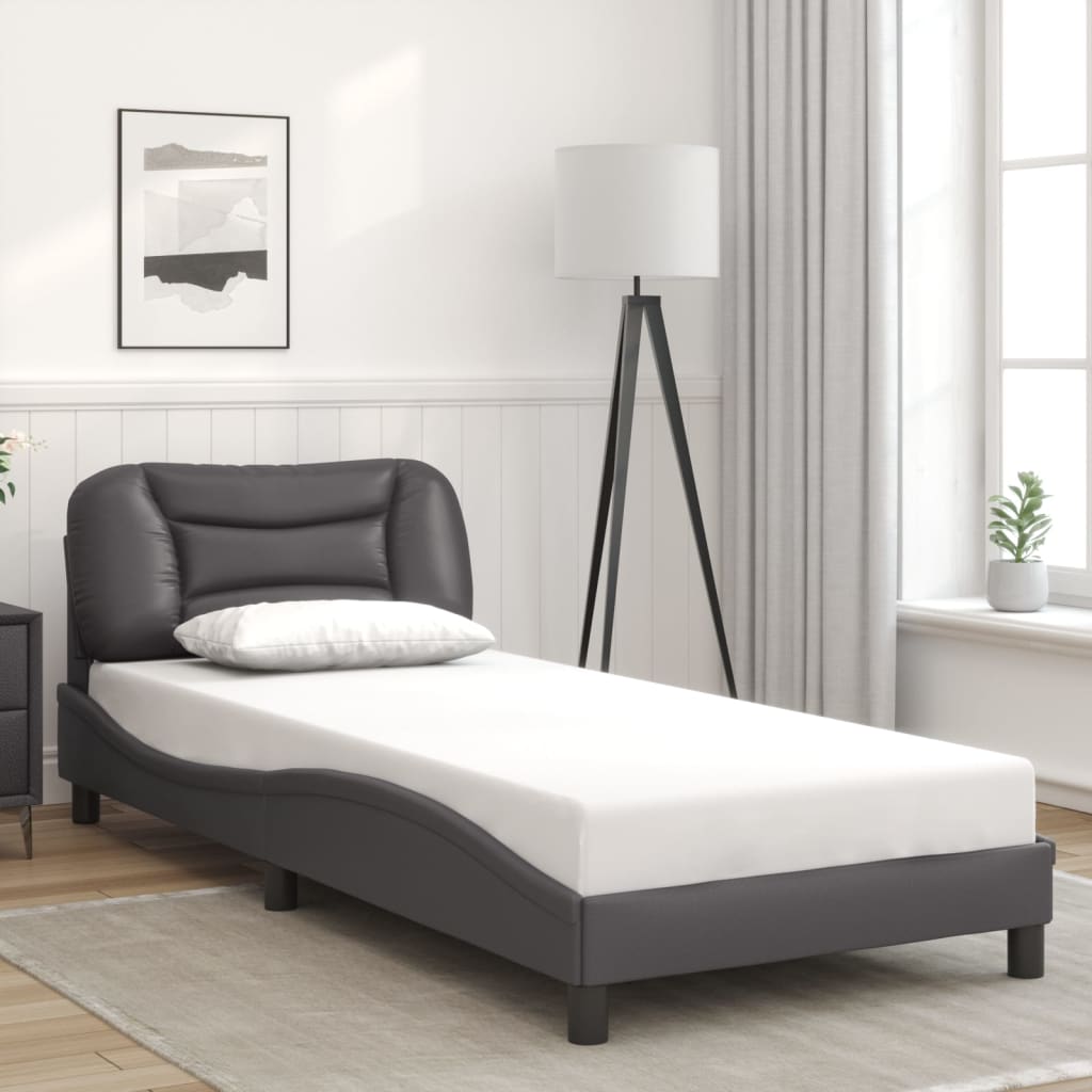 sengeramme med LED uden madras Hvar 90x190 cm grå