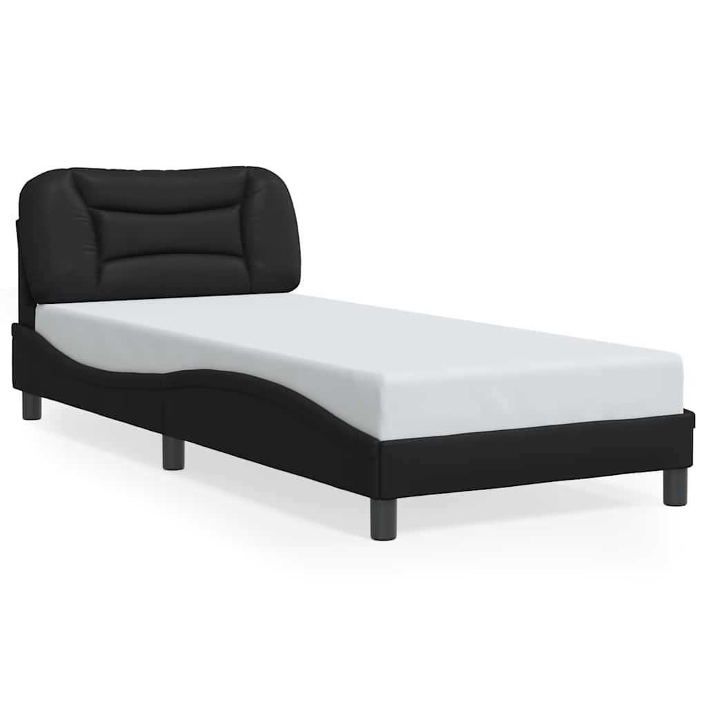 sengeramme med LED uden madras Hvar 90x200 cm sort