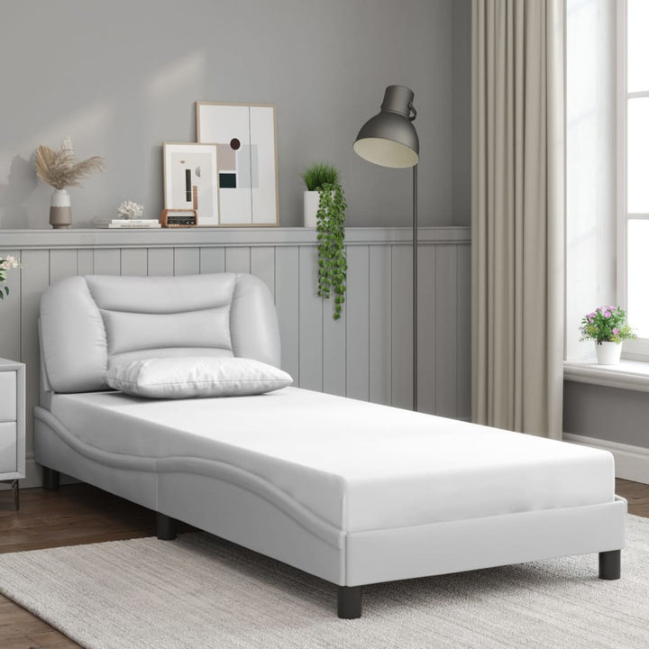 sengeramme med LED uden madras Hvar 90x200 cm hvid