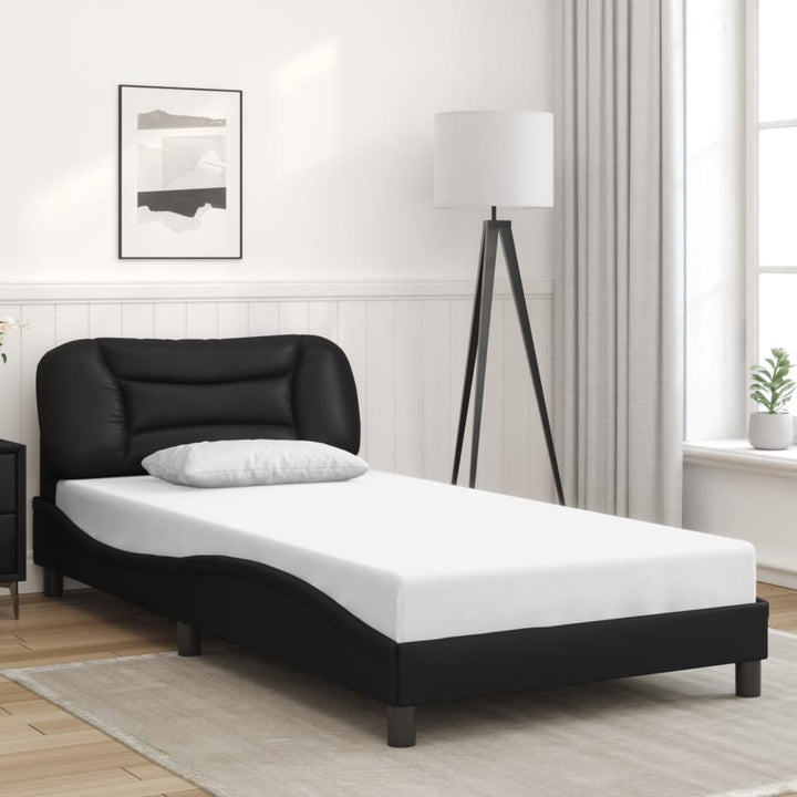 sengeramme med LED uden madras Hvar 100x200 cm sort