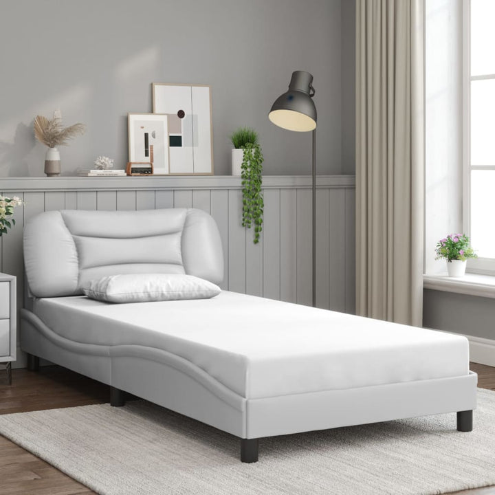sengeramme med LED uden madras Hvar 100x200 cm hvid