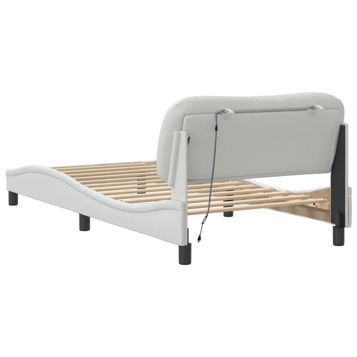 sengeramme med LED uden madras Hvar 100x200 cm hvid