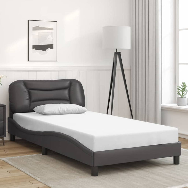 sengeramme med LED uden madras Hvar 100x200 cm grå