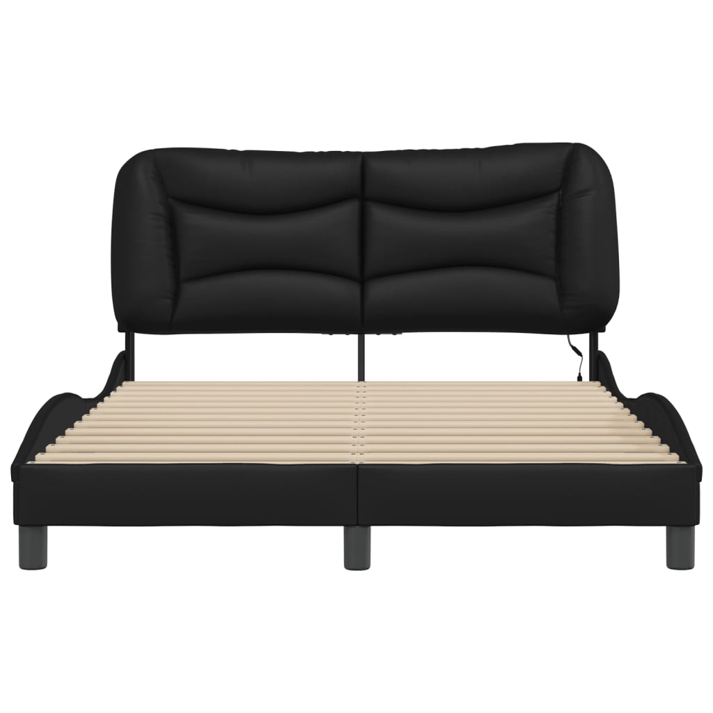 sengeramme med LED uden madras Hvar 120x200 cm sort