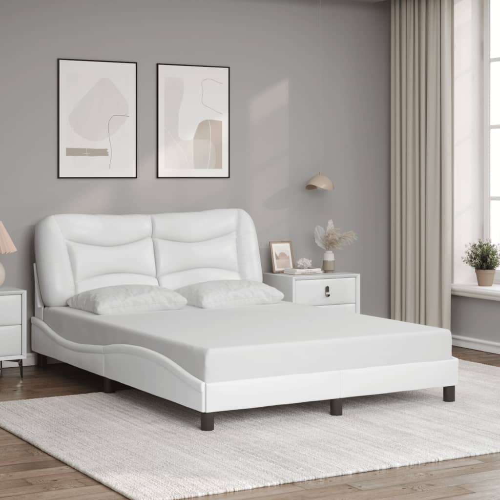 sengeramme med LED uden madras Hvar 120x200 cm hvid