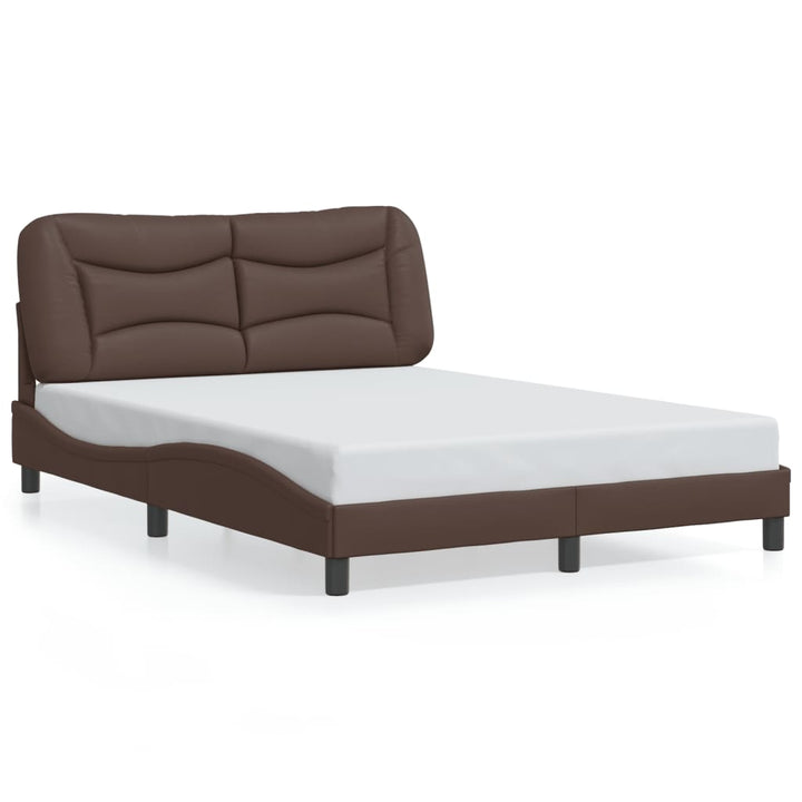 sengeramme med LED uden madras Hvar 120x200 cm brun