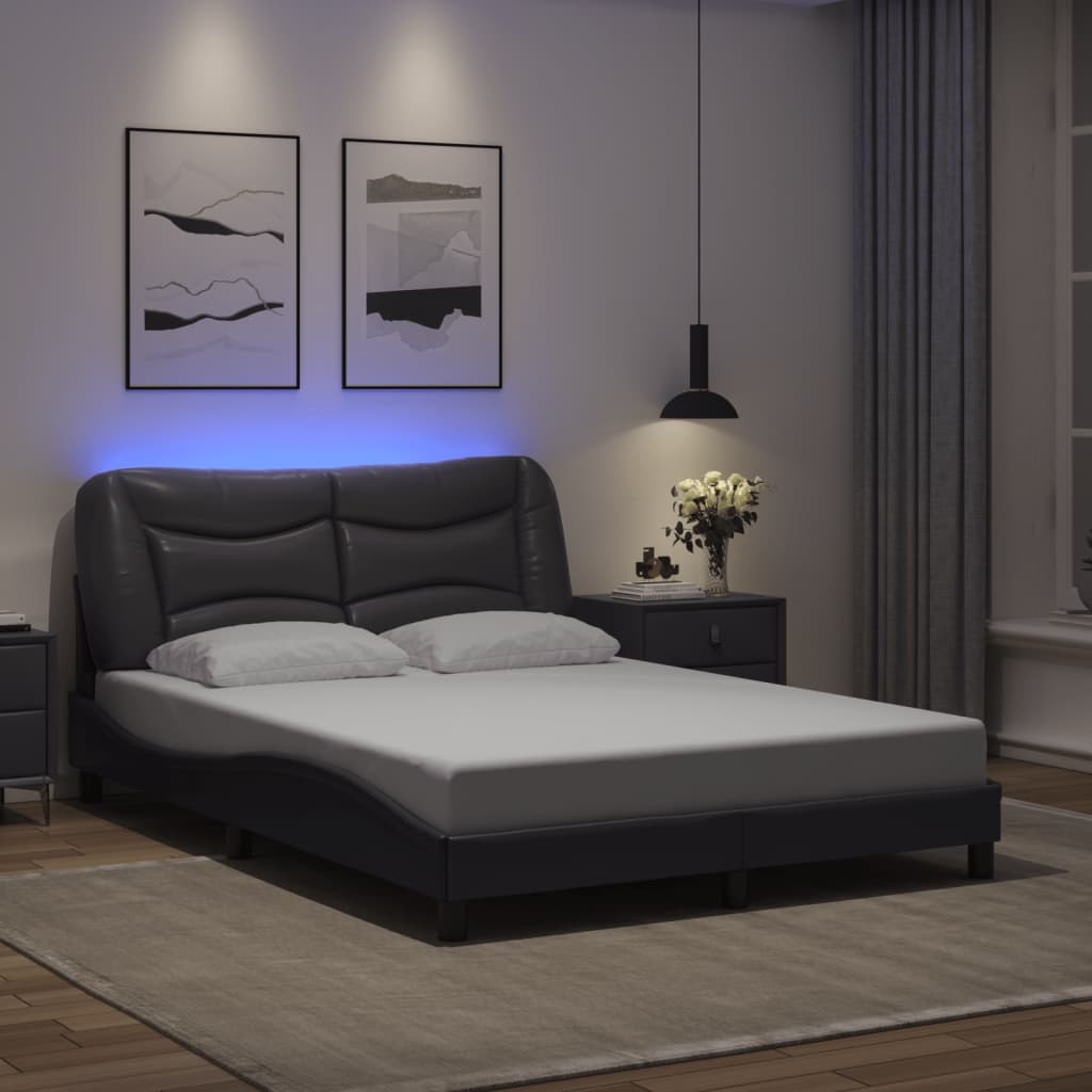 sengeramme med LED uden madras Hvar 120x200 cm grå