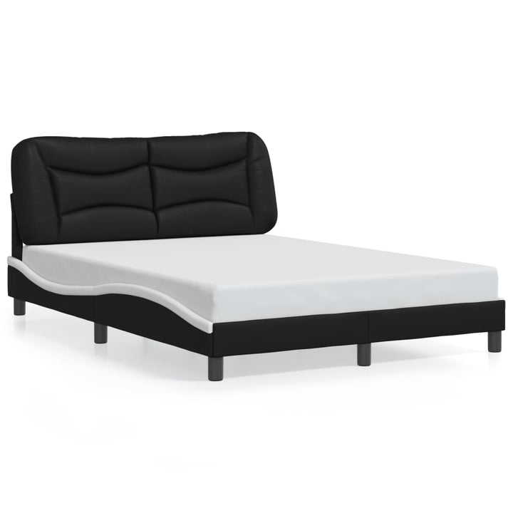 sengeramme med LED uden madras Hvar 120x200 cm sort og hvid