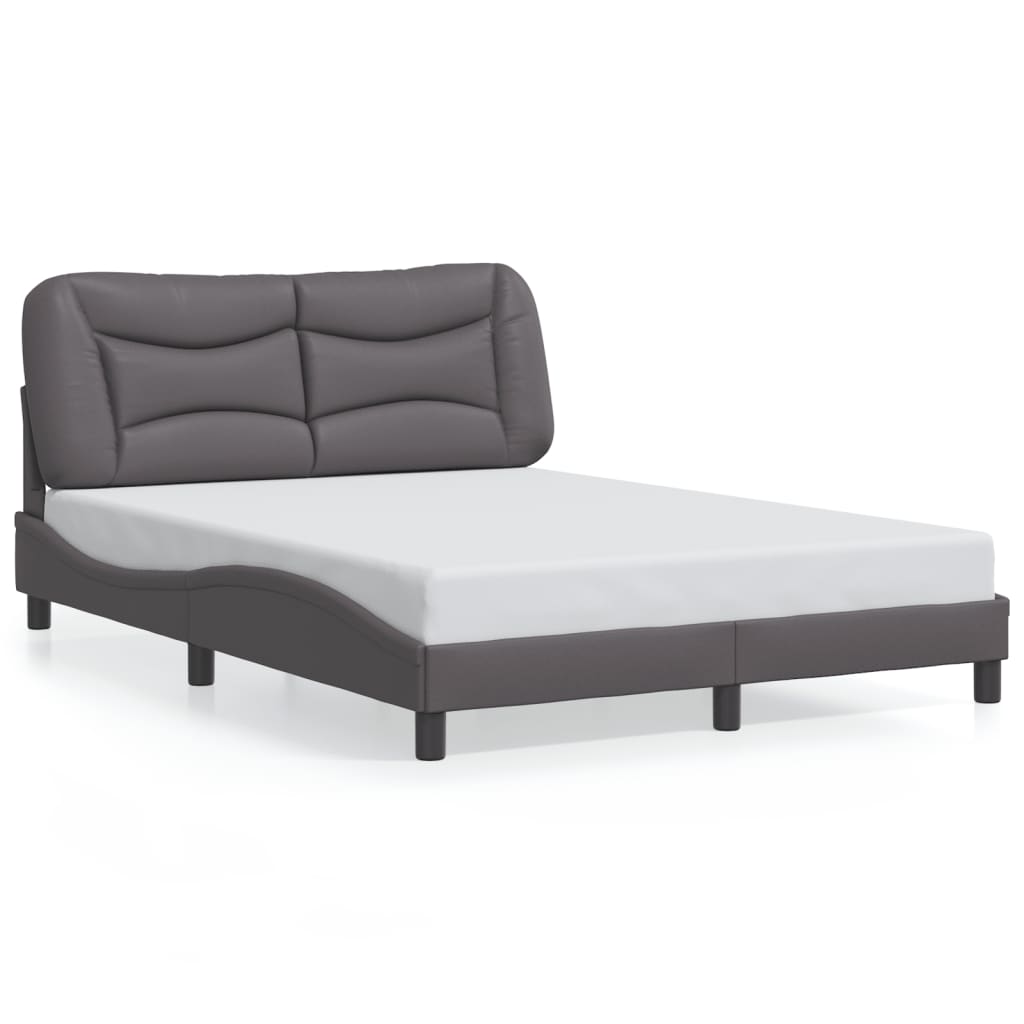 sengeramme med LED uden madras Hvar 140x190 cm grå