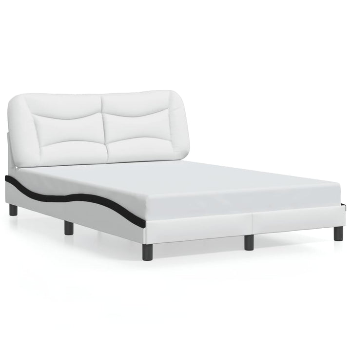 sengeramme med LED uden madras Hvar 200x200 cm hvid og sort
