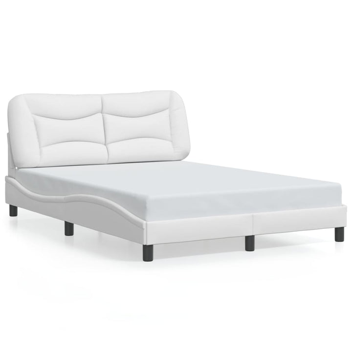 sengeramme med LED uden madras Hvar 140x200 cm hvid