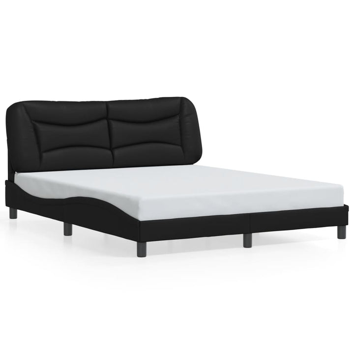 sengeramme med LED uden madras Hvar 160x200 cm sort
