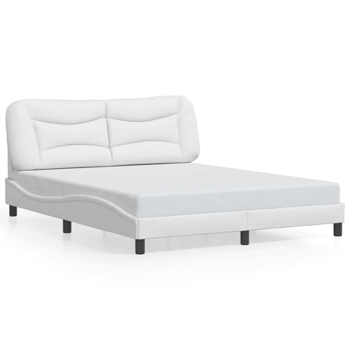 sengeramme med LED uden madras Hvar 160x200 cm hvid
