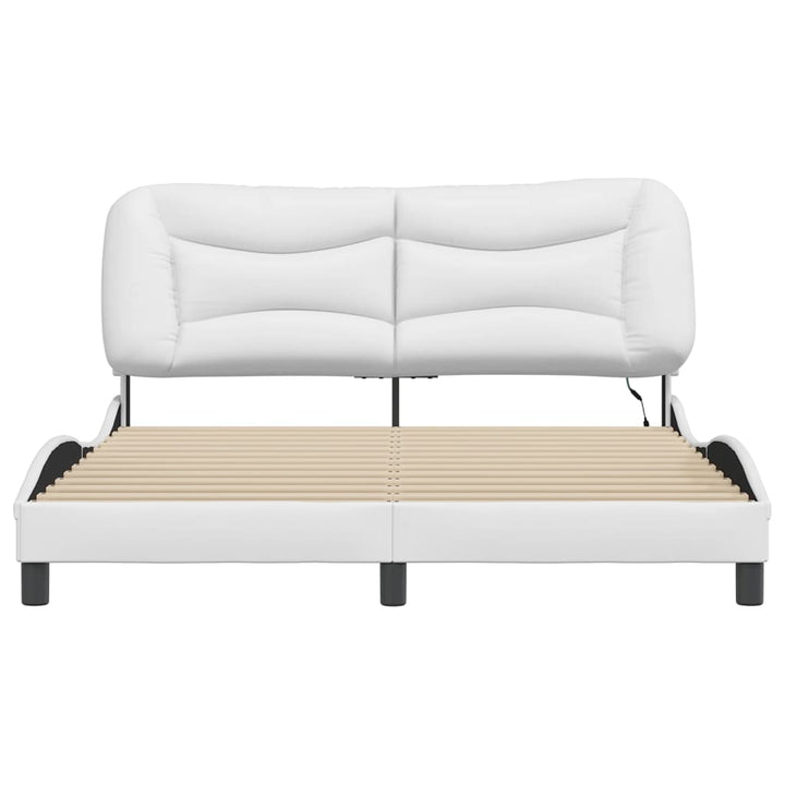 sengeramme med LED uden madras Hvar 160x200 cm hvid