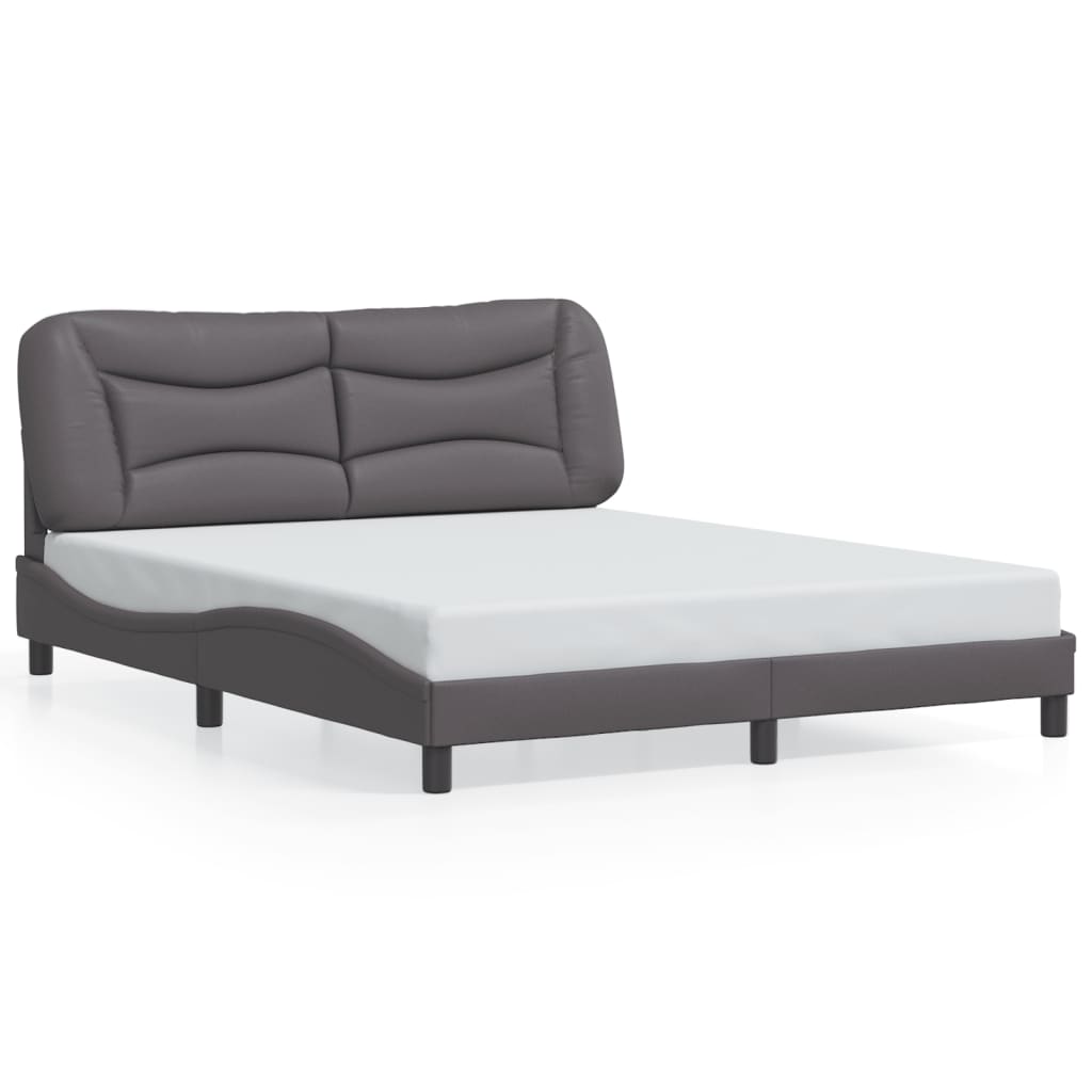 sengeramme med LED uden madras Hvar 160x200 cm grå