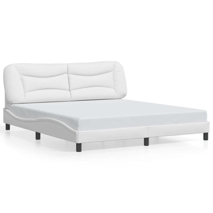 sengeramme med LED uden madras Hvar 180x200 cm sort og hvid