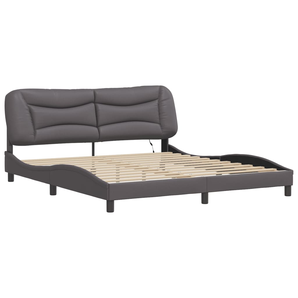 sengeramme med LED uden madras Hvar 180x200 cm sort