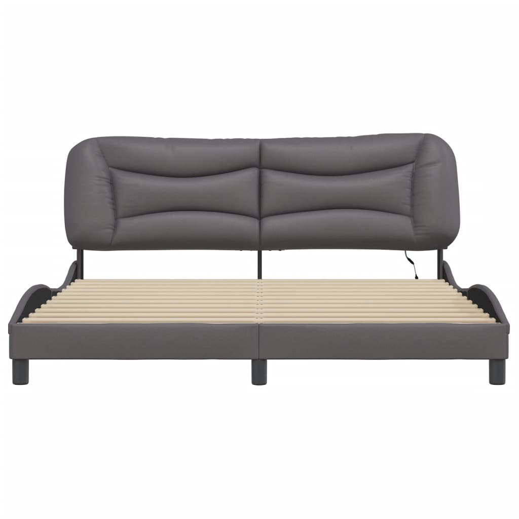 sengeramme med LED uden madras Hvar 180x200 cm sort