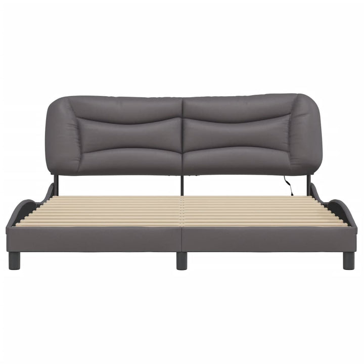 sengeramme med LED uden madras Hvar 180x200 cm sort