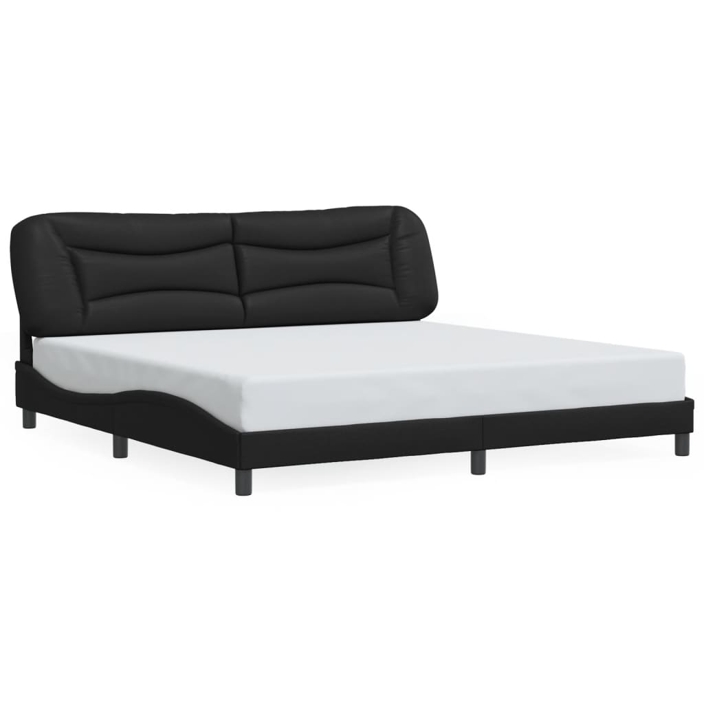 sengeramme med LED uden madras Hvar 200x200 cm sort