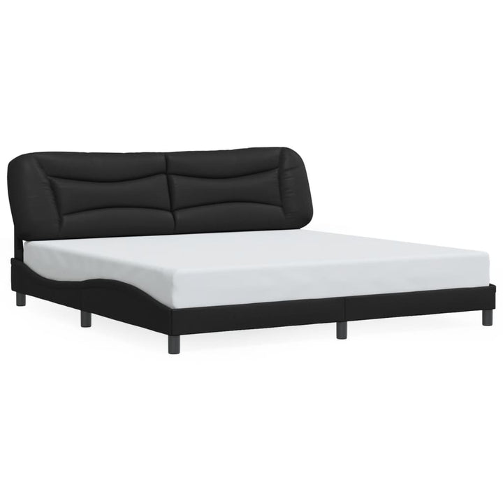 sengeramme med LED uden madras Hvar 200x200 cm sort