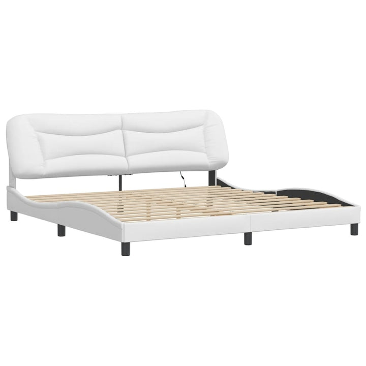 sengeramme med LED uden madras Hvar 200x200 cm hvid