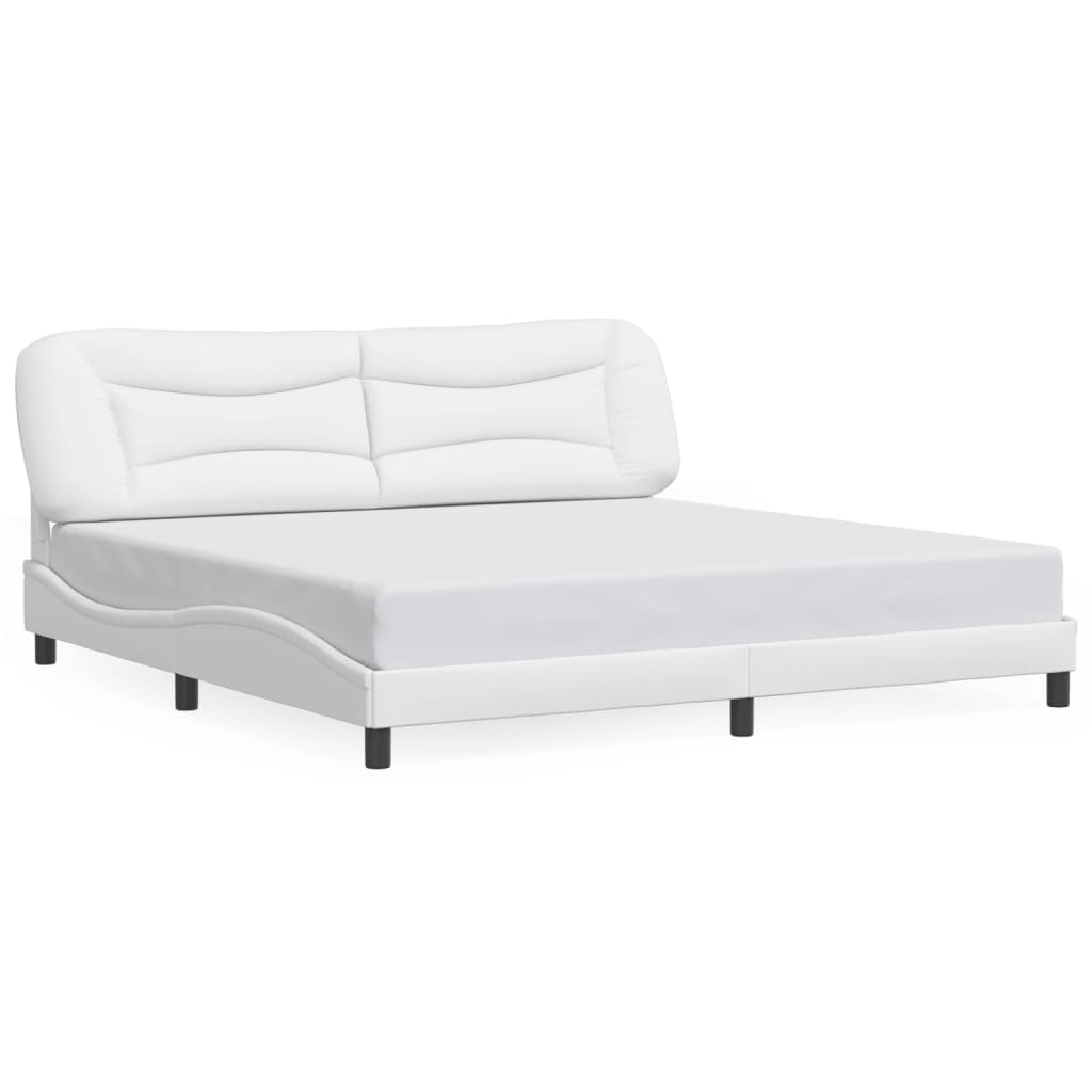 sengeramme med LED uden madras Hvar 200x200 cm hvid