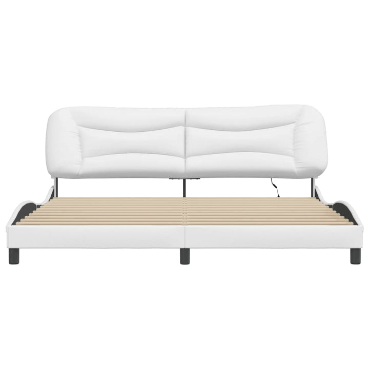 sengeramme med LED uden madras Hvar 200x200 cm hvid