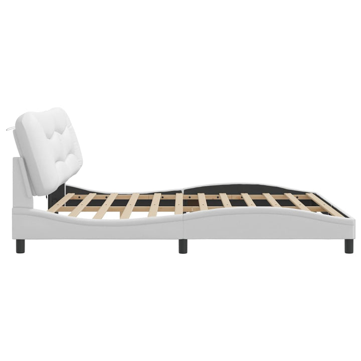 sengeramme med LED uden madras Hvar 200x200 cm hvid