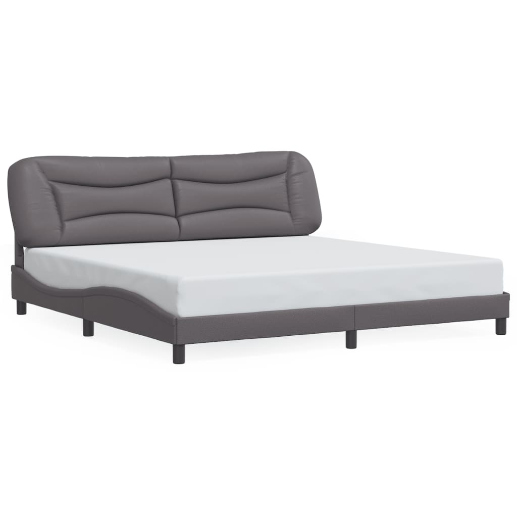 sengeramme med LED uden madras Hvar 200x200 cm grå