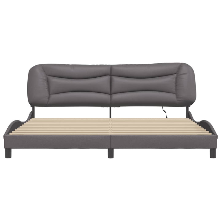 sengeramme med LED uden madras Hvar 200x200 cm grå