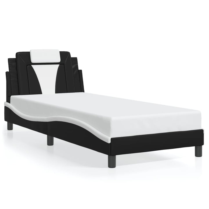 sengeramme Viana med LED uden madras 80x200 cm sort og hvid