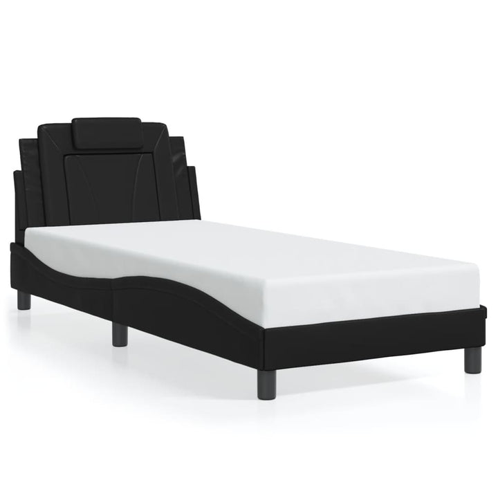 sengeramme Viana med LED uden madras 90x190 cm sort