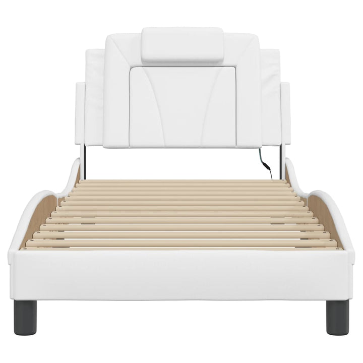 sengeramme Viana med LED uden madras 90x190 cm hvid