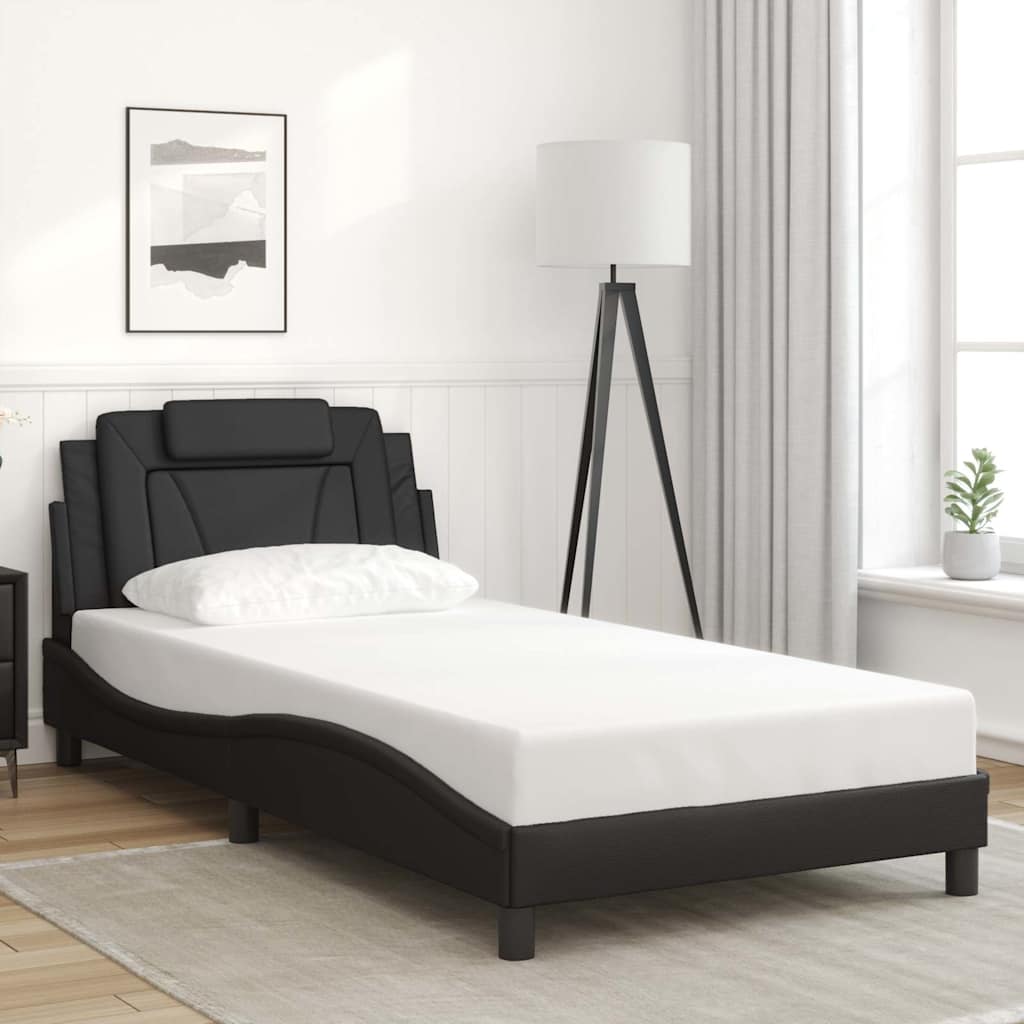 sengeramme Viana med LED uden madras 100x200 cm sort