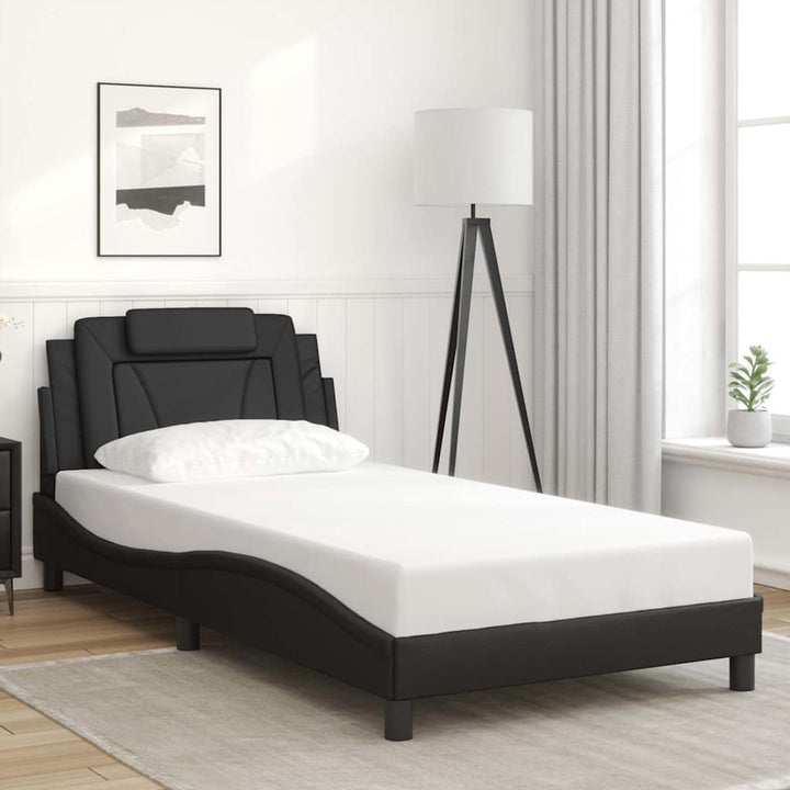 sengeramme Viana med LED uden madras 100x200 cm sort