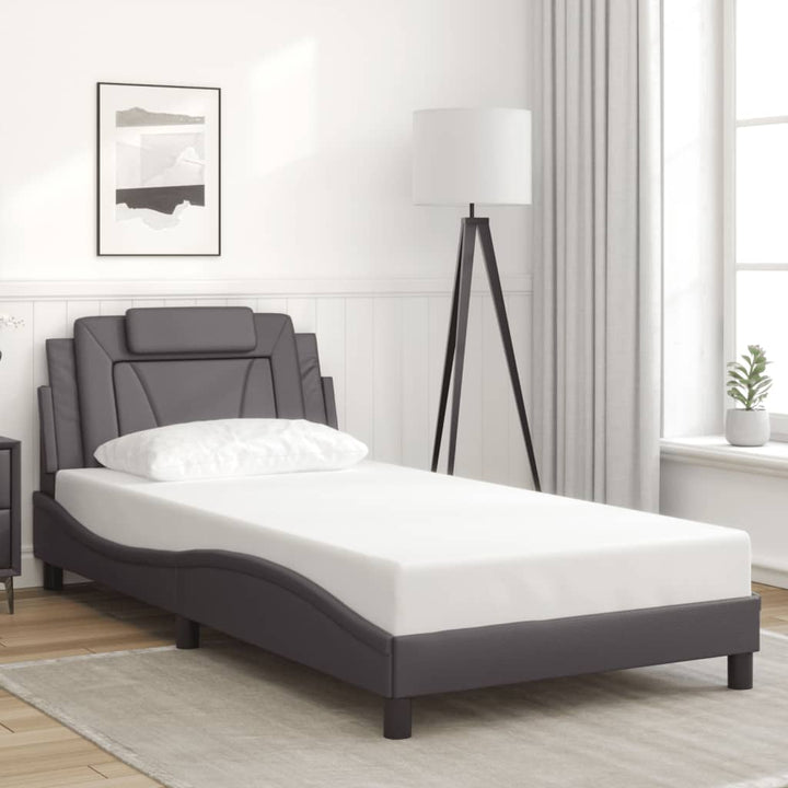 sengeramme Viana med LED uden madras 100x200 cm grå