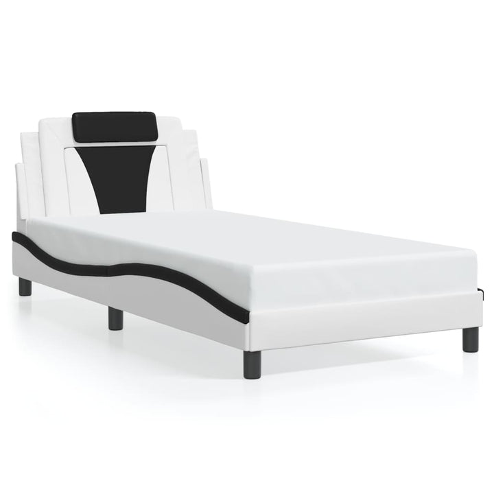 sengeramme Viana med LED uden madras 100x200 cm hvid og sort