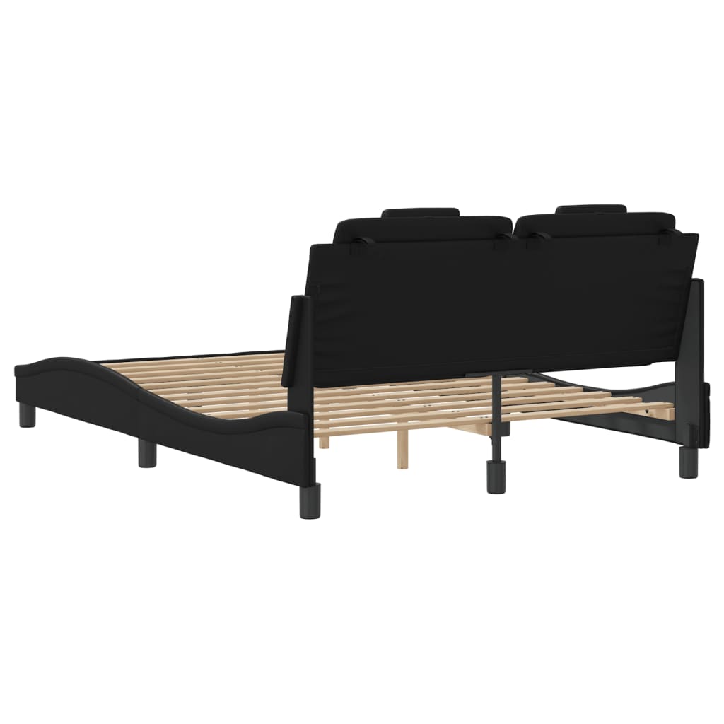 sengeramme Viana med LED uden madras 120x200 cm sort