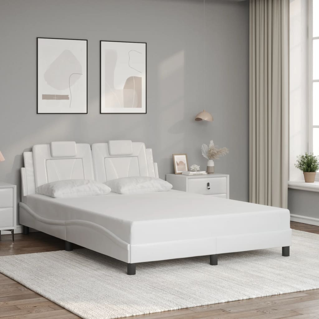 sengeramme Viana med LED uden madras 120x200 cm hvid