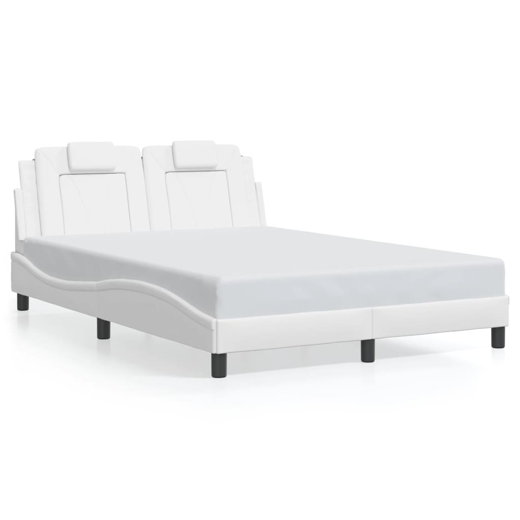 sengeramme Viana med LED uden madras 120x200 cm hvid