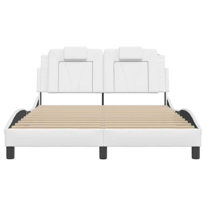 sengeramme Viana med LED uden madras 120x200 cm hvid